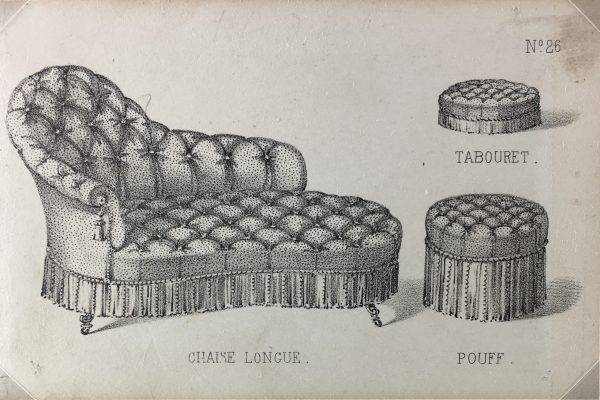 Architecture Print - French Furniture, Modèles, c.1870