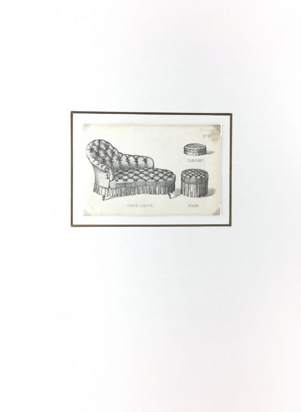 Architecture Print - French Furniture, Modèles, c.1870