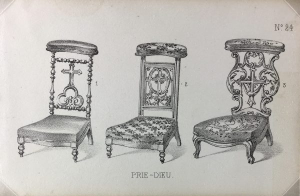 Architecture Print - French Furniture, Modèles, c.1870