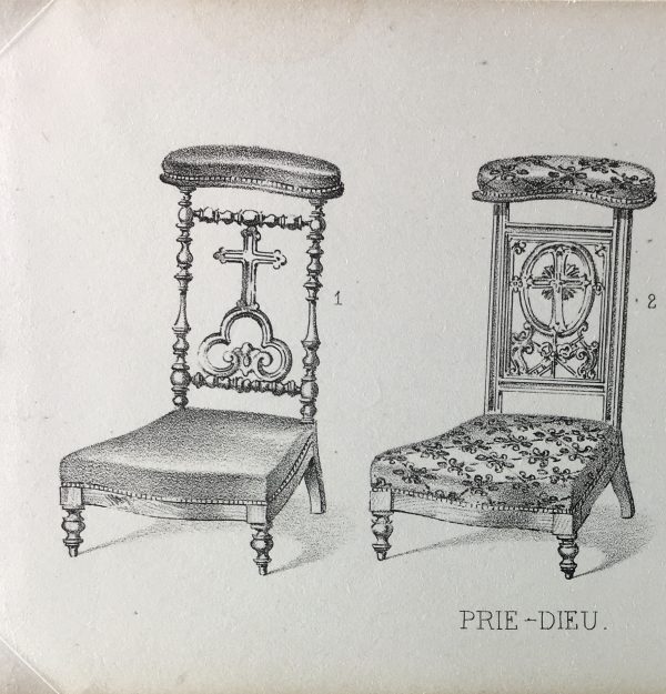 Architecture Print - French Furniture, Modèles, c.1870