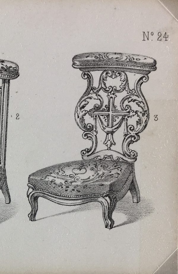 Architecture Print - French Furniture, Modèles, c.1870