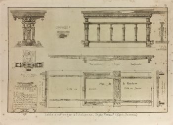 Architecture Print - Furniture Styles, French; J. Verchère, 1873