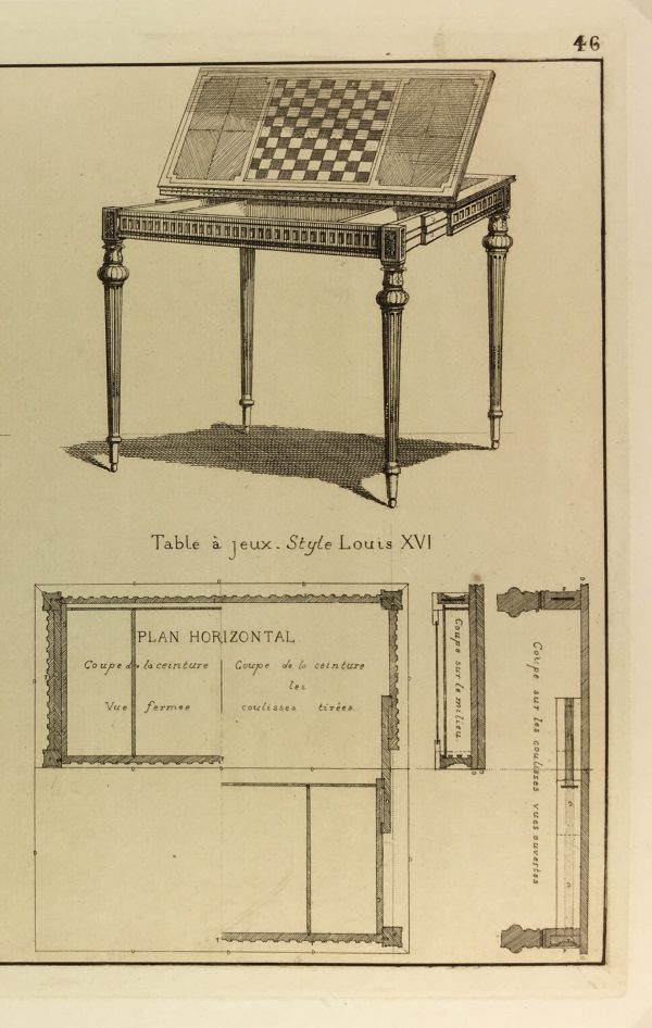 Architecture Print - Furniture Styles, French; J. Verchère, 1873