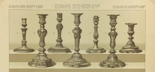 Architecture Print - Candle Holders, Racinet, 1885