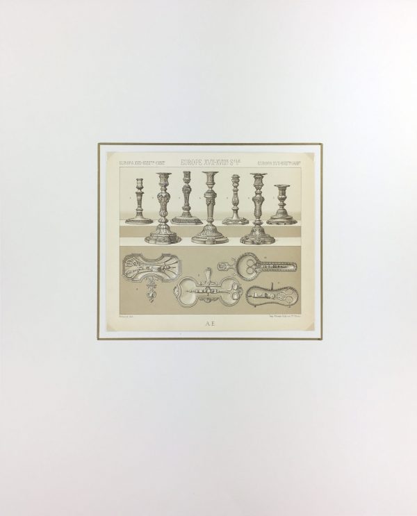 Architecture Print - Candle Holders, Racinet, 1885
