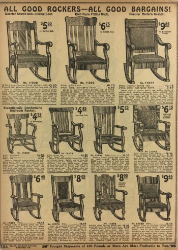Architecture Print - Rockers, Sears Roebuck Catalog, 1915