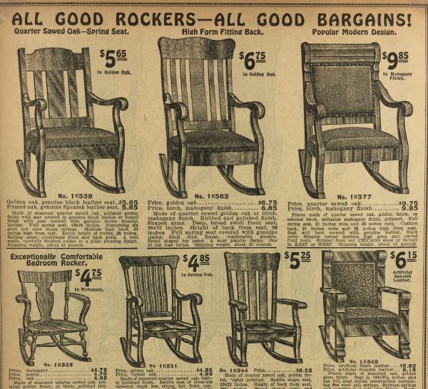 Architecture Print - Rockers, Sears Roebuck Catalog, 1915