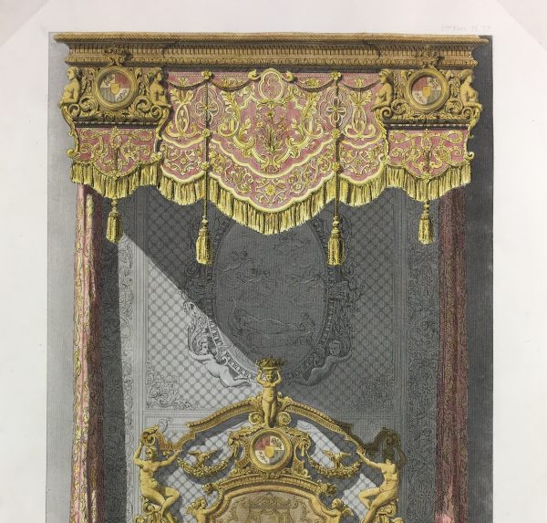 Architecture Print - Bed Louis XIV, Leon Feuchere, 1892