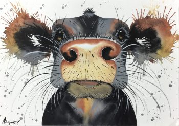 Animals Cattle Original Art - Cow, Angort, 2015