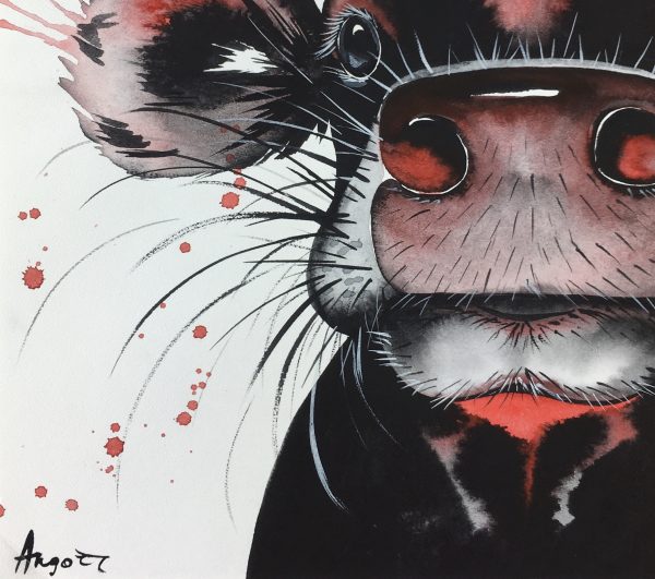 Animals Cattle Original Art - Cow , Angort, 2015