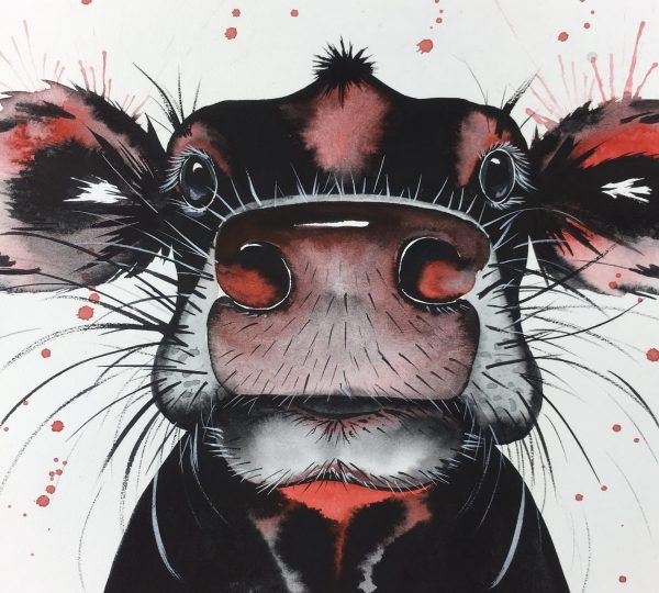 Animals Cattle Original Art - Cow , Angort, 2015