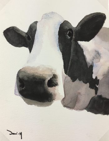 Animals Cattle Original Art - Cow , Sani, 2011