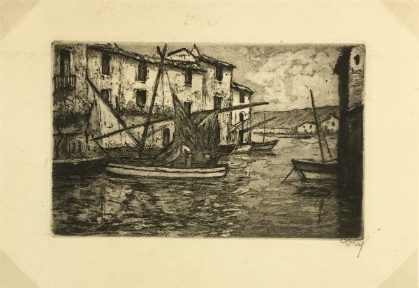 Engravings & Etchings Original Art - Les Aigues, Coty, c.1930