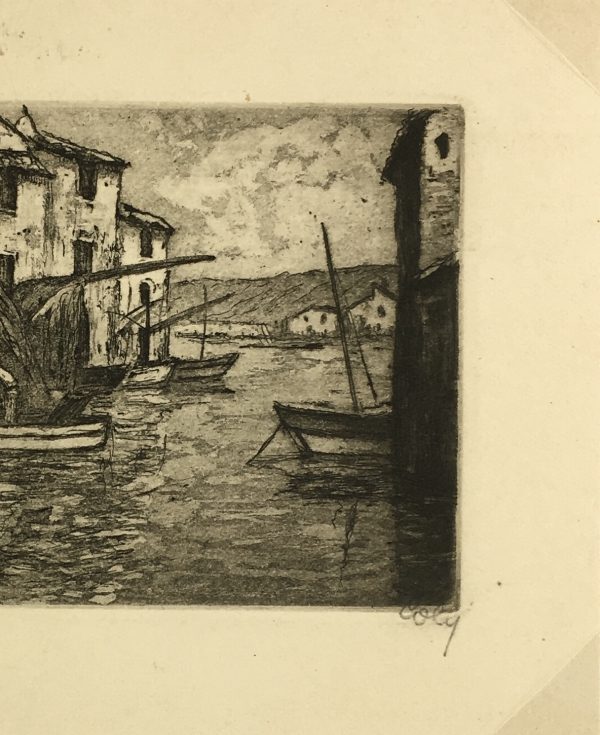 Engravings & Etchings Original Art - Les Aigues, Coty, c.1930