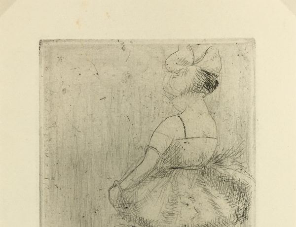 Engravings & Etchings Original Art - Clown, Puce, c.1970
