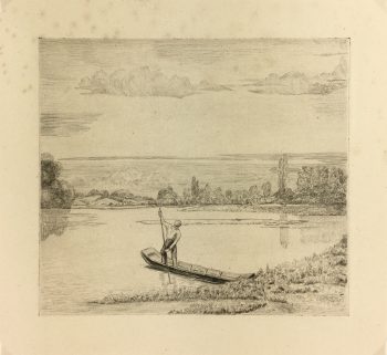 Engravings & Etchings Original Art - Aquatint - Boater, 1950
