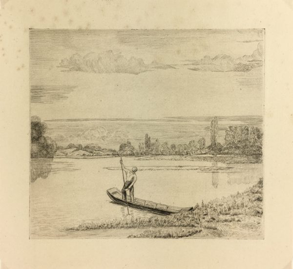 Engravings & Etchings Original Art - Aquatint - Boater, 1950
