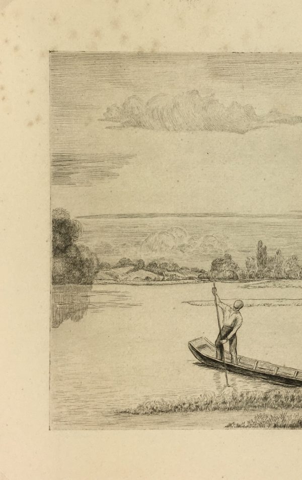 Engravings & Etchings Original Art - Aquatint - Boater, 1950
