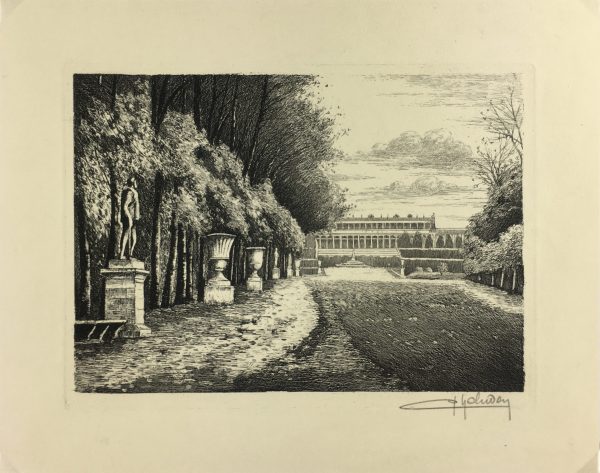 Engravings & Etchings Original Art - Trianon Gardens, Habridon, C.1900