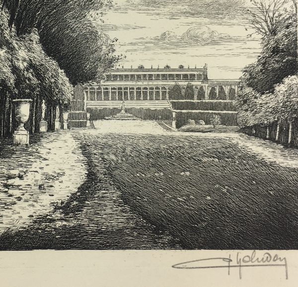 Engravings & Etchings Original Art - Trianon Gardens, Habridon, C.1900