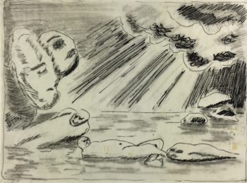 Engravings & Etchings Original Art - Original Artist Drawing for Etching, Mestgem, C.1990
