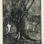 Engravings & Etchings Original Art - Etching - Trees, George Ball, 1981