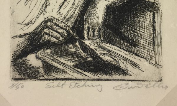 Engravings & Etchings Original Art - Self Etching, Signed, C.1950