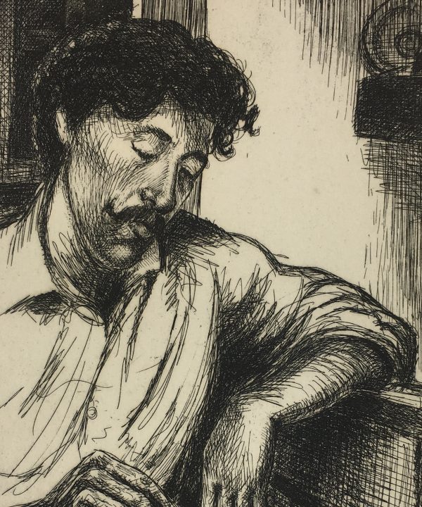 Engravings & Etchings Original Art - Self Etching, Signed, C.1950