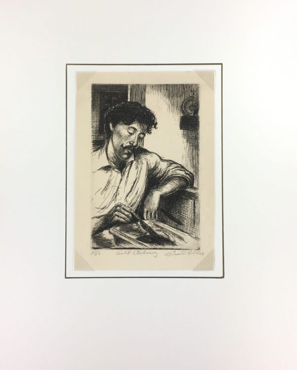 Engravings & Etchings Original Art - Self Etching, Signed, C.1950
