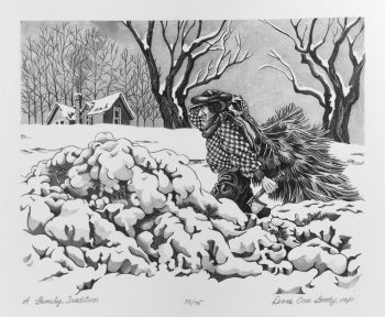 Engravings & Etchings Original Art - A Family Tradition, Diane Boody, C.1970