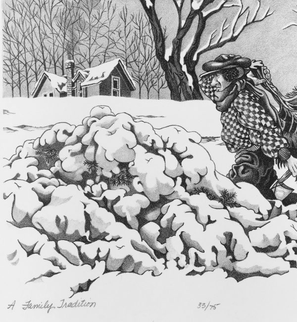 Engravings & Etchings Original Art - A Family Tradition, Diane Boody, C.1970
