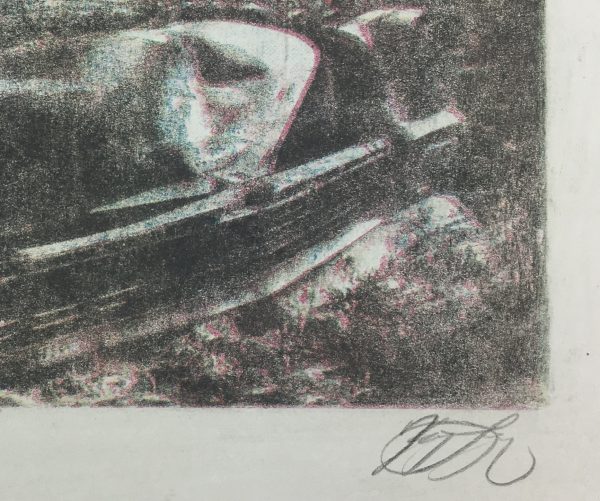 Engravings & Etchings Original Art - Photolithograph - Car Past, Signed, 2012