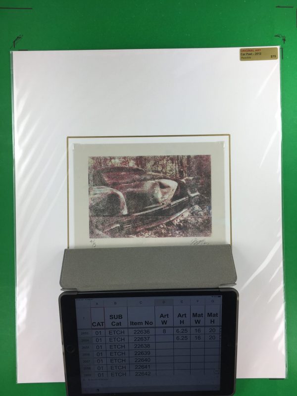 Engravings & Etchings Original Art - Photolithograph - Car Past, Signed, 2012