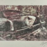 Engravings & Etchings Original Art - Photolithograph - Car Past, Signed, 2012