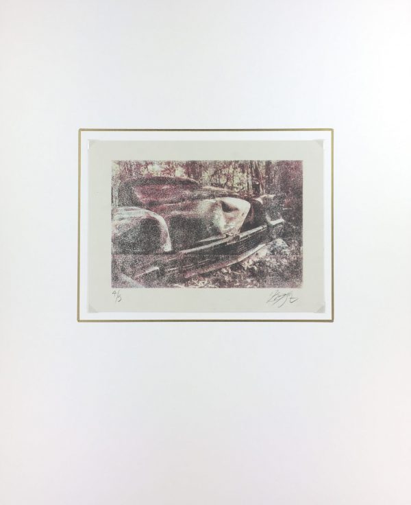Engravings & Etchings Original Art - Photolithograph - Car Past, Signed, 2012