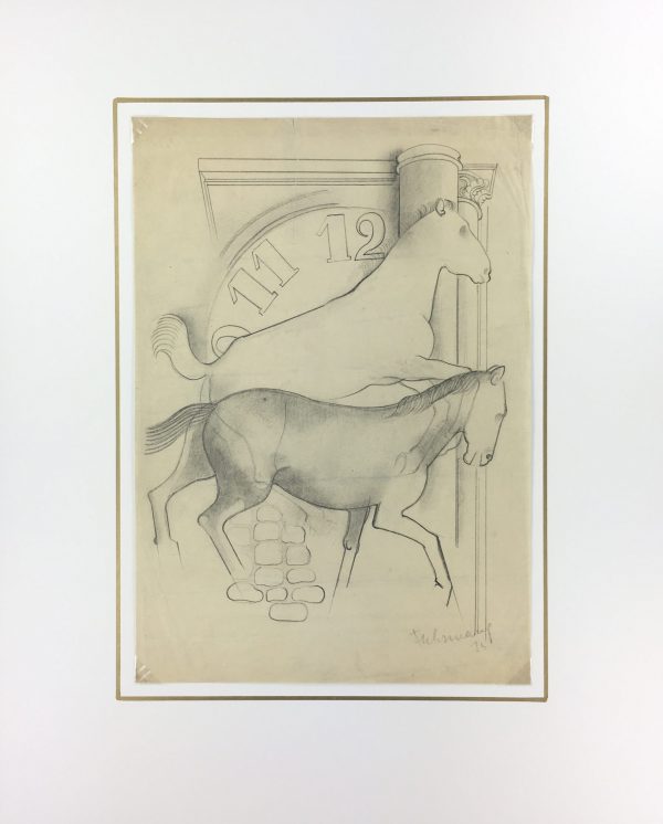 Animals Horses Original Art - Horses, Sig I.R, 1935