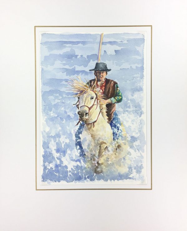 Animals Horses Original Art - Horseback, Jean Chapront, C.2000