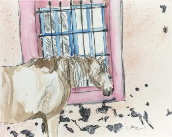 Animals Horses Original Art - Horse, Kismine Varner, C.1990