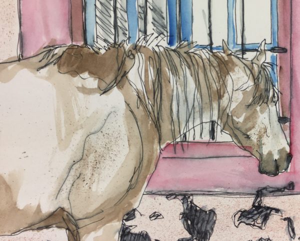 Animals Horses Original Art - Horse, Kismine Varner, C.1990