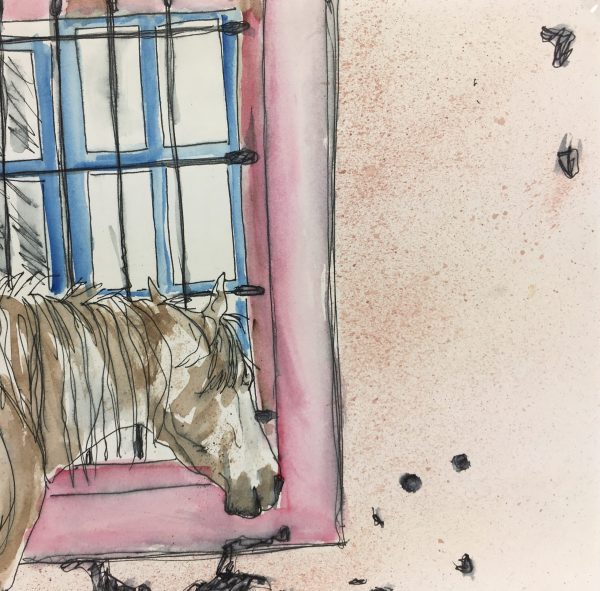 Animals Horses Original Art - Horse, Kismine Varner, C.1990