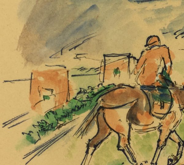 Animals Horses Original Art - Country Ride, I. Kaupisch von Reppert, C.1950