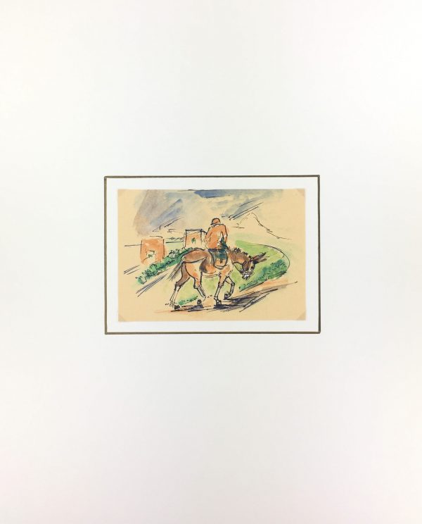 Animals Horses Original Art - Country Ride, I. Kaupisch von Reppert, C.1950