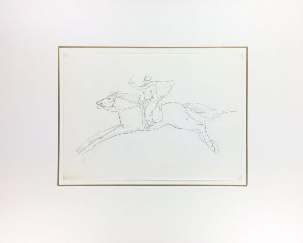 Animals Horses Original Art - Rider, C.1950