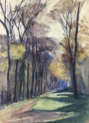 Landscapes Original Art - Forest Path, Paul Houerte, c.1950