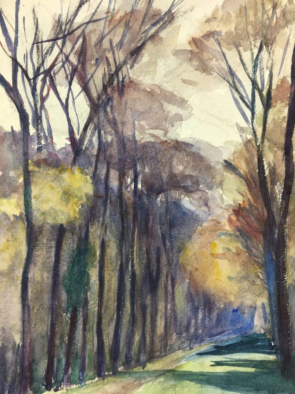Landscapes Original Art - Forest Path, Paul Houerte, c.1950