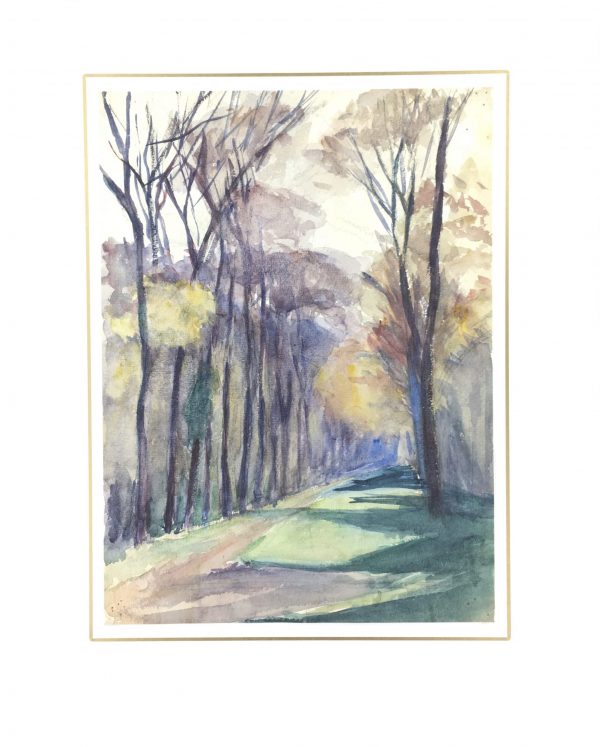 Landscapes Original Art - Forest Path, Paul Houerte, c.1950