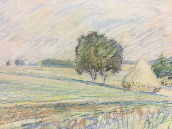 Landscapes Original Art - Countryside, French, c.1970
