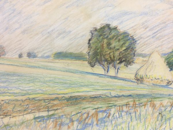 Landscapes Original Art - Countryside, French, c.1970