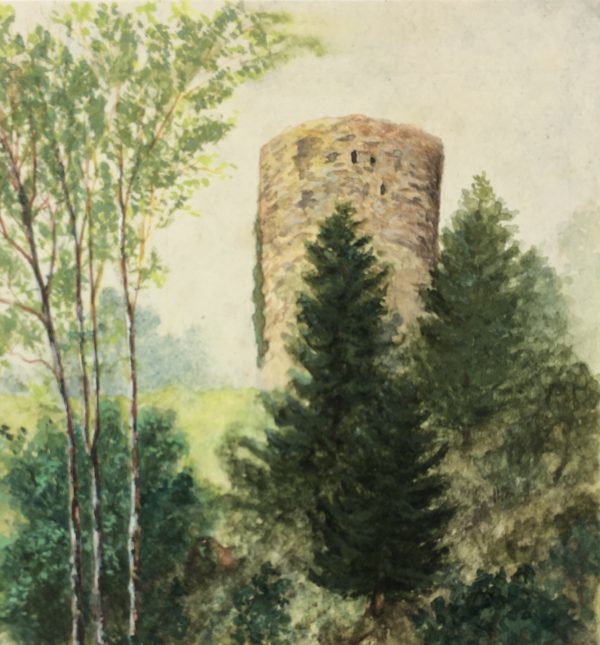 Landscapes Original Art - Castle, Jean Sauldubois, c.1940