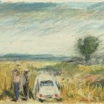 Landscapes Original Art - Pastel - Road Trip, Cath. W, 1992